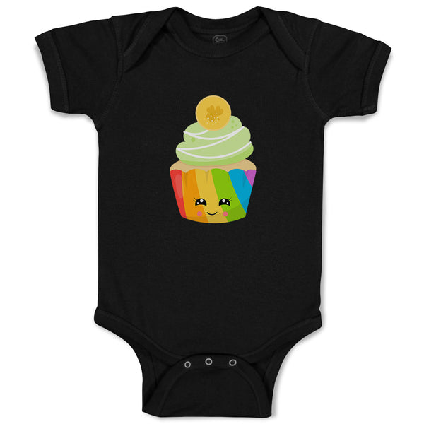 Baby Clothes Rainbow Irish Cupcake Eyes Food and Beverages Cupcakes Cotton