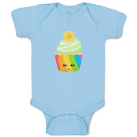 Baby Clothes Rainbow Irish Cupcake Eyes Food and Beverages Cupcakes Cotton