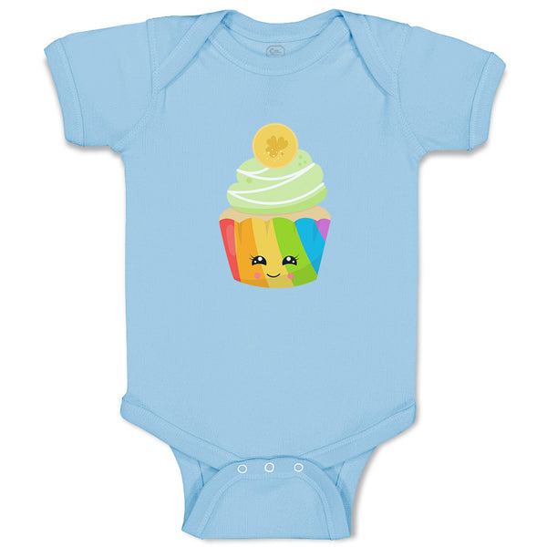 Baby Clothes Rainbow Irish Cupcake Eyes Food and Beverages Cupcakes Cotton