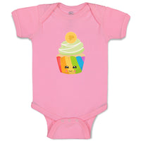 Baby Clothes Rainbow Irish Cupcake Eyes Food and Beverages Cupcakes Cotton