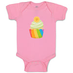 Baby Clothes Rainbow Irish Cupcake Food and Beverages Cupcakes Baby Bodysuits