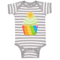 Baby Clothes Rainbow Irish Cupcake Food and Beverages Cupcakes Baby Bodysuits