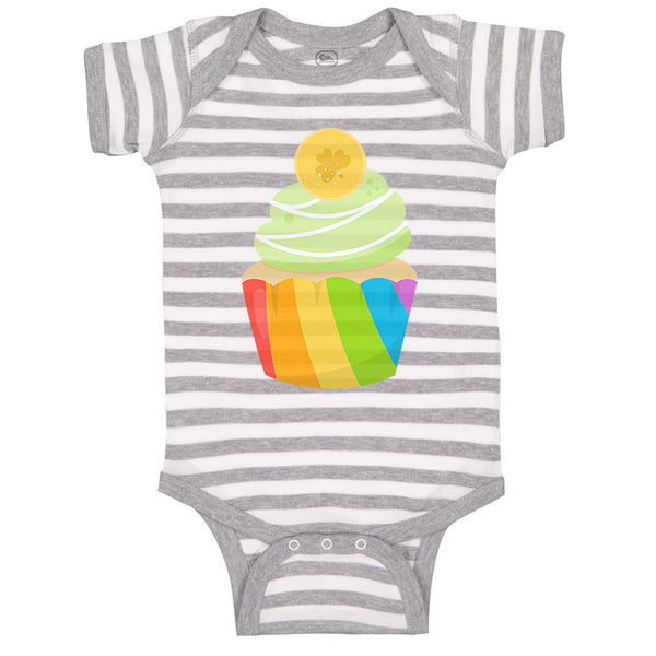 Baby Clothes Rainbow Irish Cupcake Food and Beverages Cupcakes Baby Bodysuits