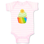 Baby Clothes Rainbow Irish Cupcake Food and Beverages Cupcakes Baby Bodysuits