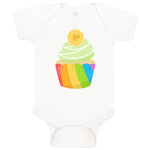 Baby Clothes Rainbow Irish Cupcake Food and Beverages Cupcakes Baby Bodysuits