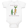 Baby Clothes We Go Together Peas and Carrots Style A Funny Humor Baby Bodysuits