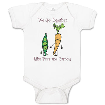 Baby Clothes We Go Together Peas and Carrots Style A Funny Humor Baby Bodysuits