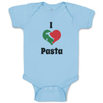 Baby Clothes I Love Pasta Italia Map Food & Beverage Others Baby Bodysuits