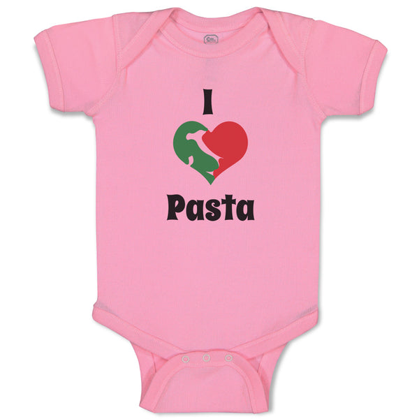 Baby Clothes I Love Pasta Italia Map Food & Beverage Others Baby Bodysuits