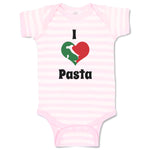 Baby Clothes I Love Pasta Italia Map Food & Beverage Others Baby Bodysuits