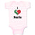 Baby Clothes I Love Pasta Italia Map Food & Beverage Others Baby Bodysuits