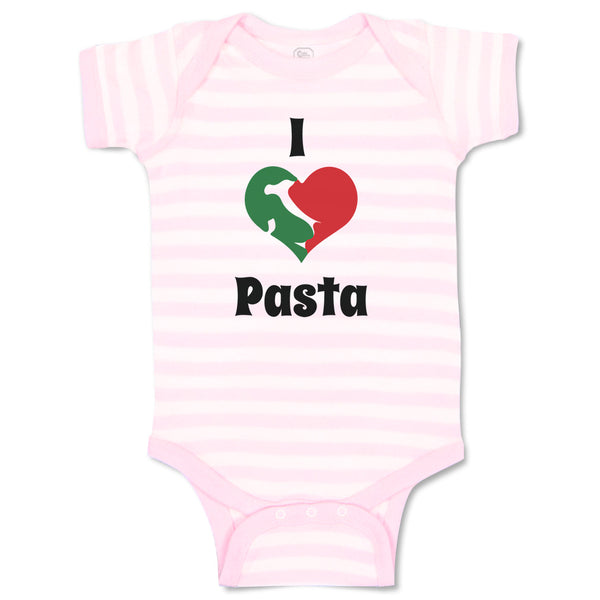 Baby Clothes I Love Pasta Italia Map Food & Beverage Others Baby Bodysuits