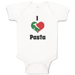 Baby Clothes I Love Pasta Italia Map Food & Beverage Others Baby Bodysuits