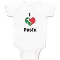 Baby Clothes I Love Pasta Italia Map Food & Beverage Others Baby Bodysuits