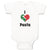 Baby Clothes I Love Pasta Italia Map Food & Beverage Others Baby Bodysuits