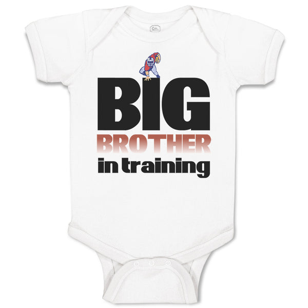 Baby Clothes Big Brother in Training Football Baby Bodysuits Boy & Girl Cotton