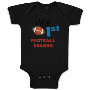 Baby Clothes My 1St Football Season Football Sports Football Baby Bodysuits