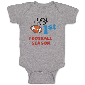 Baby Clothes My 1St Football Season Football Sports Football Baby Bodysuits