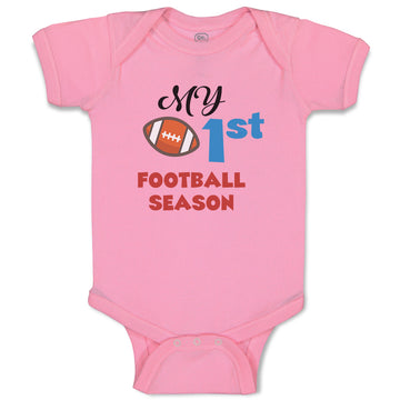 Baby Clothes My 1St Football Season Football Sports Football Baby Bodysuits