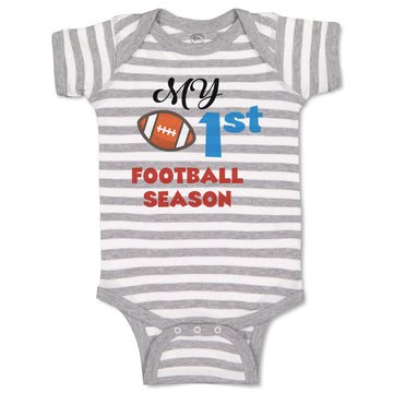 Baby Clothes My 1St Football Season Football Sports Football Baby Bodysuits