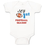Baby Clothes My 1St Football Season Football Sports Football Baby Bodysuits