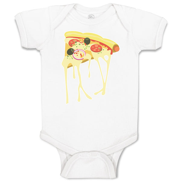 Baby Clothes Cheesy Pizza Falling Baby Bodysuits Boy & Girl Cotton