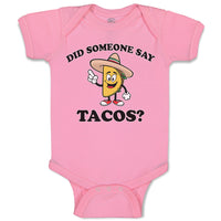 Baby Clothes Did Someone Say Tacos Baby Bodysuits Boy & Girl Cotton