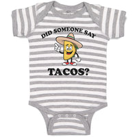 Baby Clothes Did Someone Say Tacos Baby Bodysuits Boy & Girl Cotton