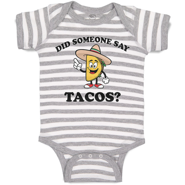 Baby Clothes Did Someone Say Tacos Baby Bodysuits Boy & Girl Cotton