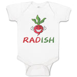 Baby Clothes Radish with Smile Vegetable Baby Bodysuits Boy & Girl Cotton