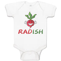 Baby Clothes Radish with Smile Vegetable Baby Bodysuits Boy & Girl Cotton