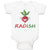 Baby Clothes Radish with Smile Vegetable Baby Bodysuits Boy & Girl Cotton