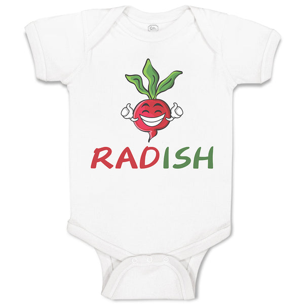 Baby Clothes Radish with Smile Vegetable Baby Bodysuits Boy & Girl Cotton