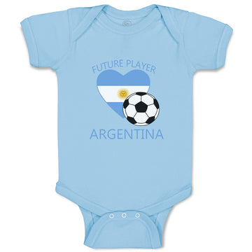 Baby Clothes Future Soccer Player Argentina Future Baby Bodysuits Cotton