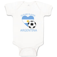 Baby Clothes Future Soccer Player Argentina Future Baby Bodysuits Cotton