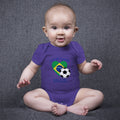 Baby Clothes Future Soccer Player Brazil Future Baby Bodysuits Boy & Girl Cotton
