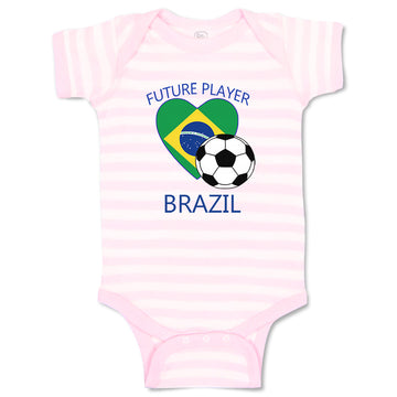 Baby Clothes Future Soccer Player Brazil Future Baby Bodysuits Boy & Girl Cotton