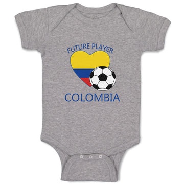 Baby Clothes Future Soccer Player Colombia Future Baby Bodysuits Cotton