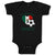 Baby Clothes Future Soccer Player Mexico Future Baby Bodysuits Boy & Girl Cotton