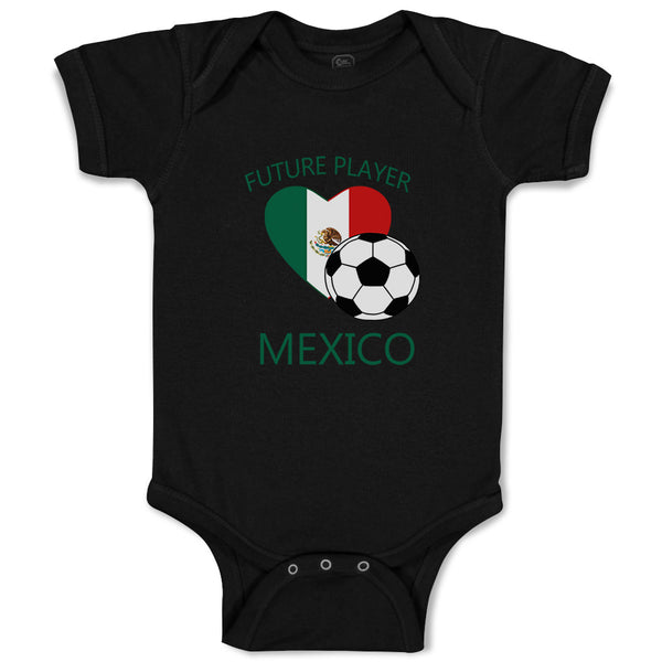 Baby Clothes Future Soccer Player Mexico Future Baby Bodysuits Boy & Girl Cotton