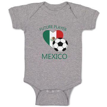 Baby Clothes Future Soccer Player Mexico Future Baby Bodysuits Boy & Girl Cotton