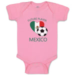 Baby Clothes Future Soccer Player Mexico Future Baby Bodysuits Boy & Girl Cotton