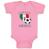 Baby Clothes Future Soccer Player Mexico Future Baby Bodysuits Boy & Girl Cotton