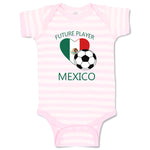 Baby Clothes Future Soccer Player Mexico Future Baby Bodysuits Boy & Girl Cotton