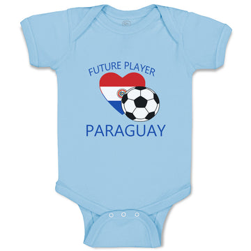 Baby Clothes Future Soccer Player Paraguay Future Baby Bodysuits Cotton