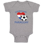 Baby Clothes Future Soccer Player Paraguay Future Baby Bodysuits Cotton