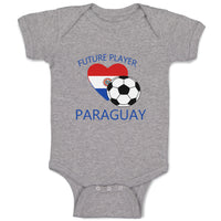 Baby Clothes Future Soccer Player Paraguay Future Baby Bodysuits Cotton