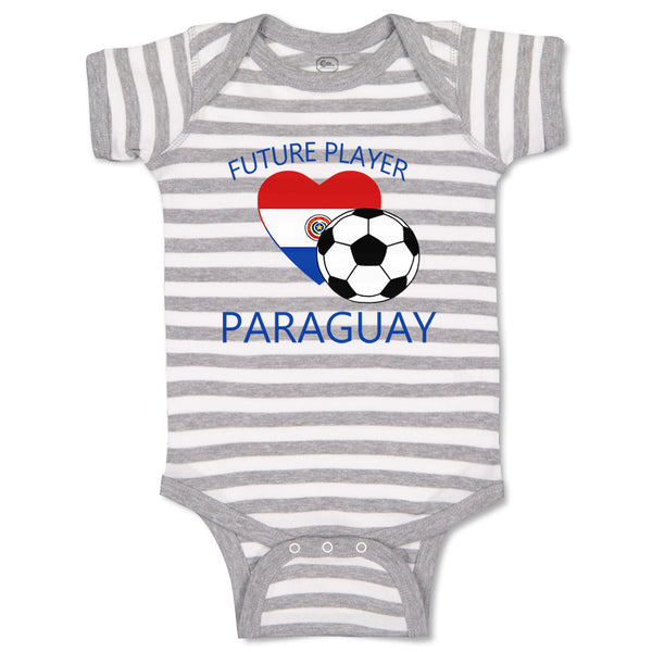 Baby Clothes Future Soccer Player Paraguay Future Baby Bodysuits Cotton