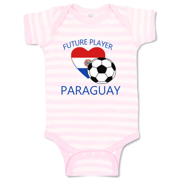 Baby Clothes Future Soccer Player Paraguay Future Baby Bodysuits Cotton