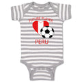 Baby Clothes Future Soccer Player Peru Future Baby Bodysuits Boy & Girl Cotton